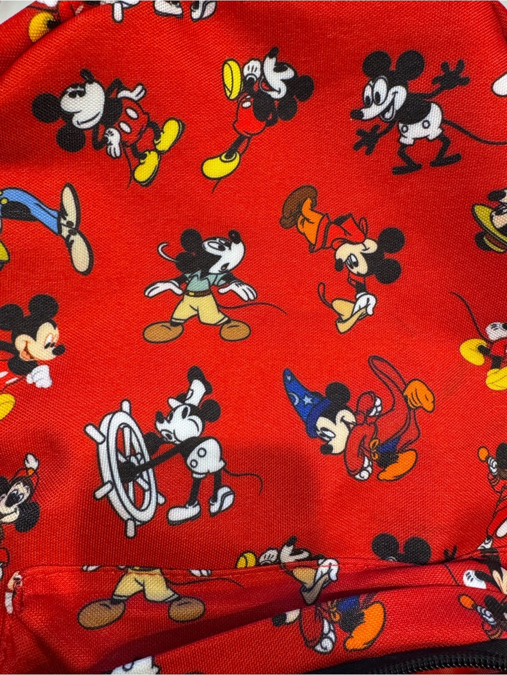 Disney Red Mickey Mouse Patterned Backpack - Picture 8 of 8